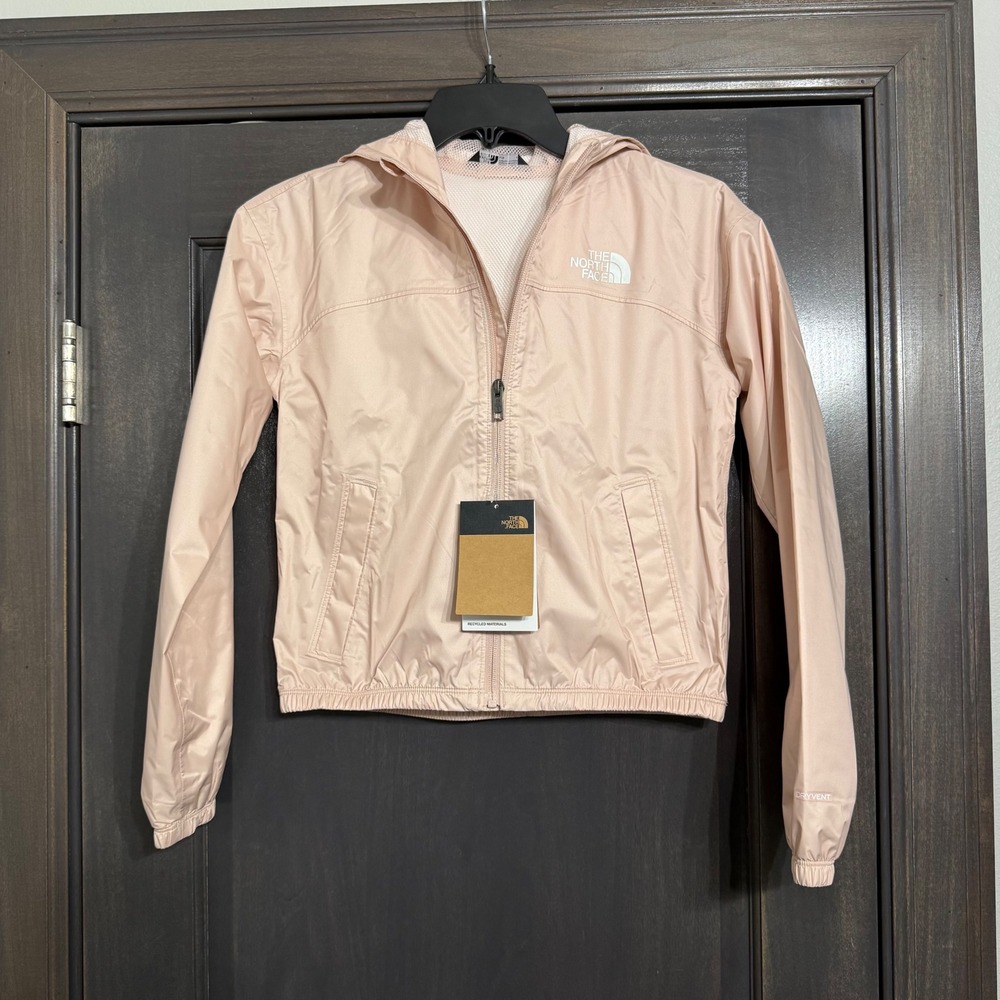 The North Face Girls' Pink Hooded Rain Jacket